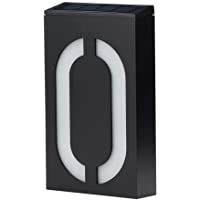 Solar Power Numbers LED Light Outdoor Night Light Sensor Door Address Plaque Number Digits House Number Plate (0)